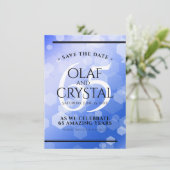 65エレガントth Blue Sapphire 結婚's Anniversary セーブザデート (スタンド正面)