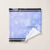 65エレガントth Blue Sapphire 結婚's Anniversary バスタオルセット (ウォッシュタオル)