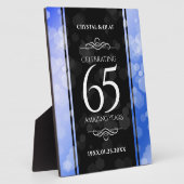 65エレガントth Blue Sapphire 結婚's Anniversary フォトプラーク (側面)