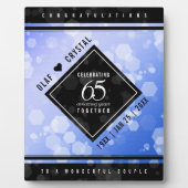 65エレガントth Blue Sapphire 結婚's Anniversary フォトプラーク (正面)