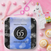 65エレガントth Blue Sapphire 結婚's Anniversary ペーパープレート (パーティー)