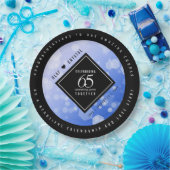 65エレガントth Blue Sapphire 結婚's Anniversary ペーパープレート (パーティー)