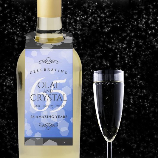 65エレガントth Blue Sapphire 結婚's Anniversary ボトルネックタグ