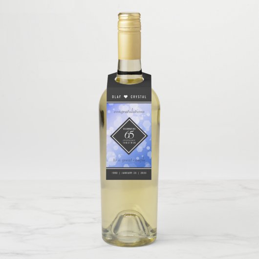 65エレガントth Blue Sapphire 結婚's Anniversary ボトルネックタグ (ボトル)