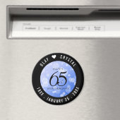 65エレガントth Blue Sapphire 結婚's Anniversary マグネット (インサイチュ (食洗機))