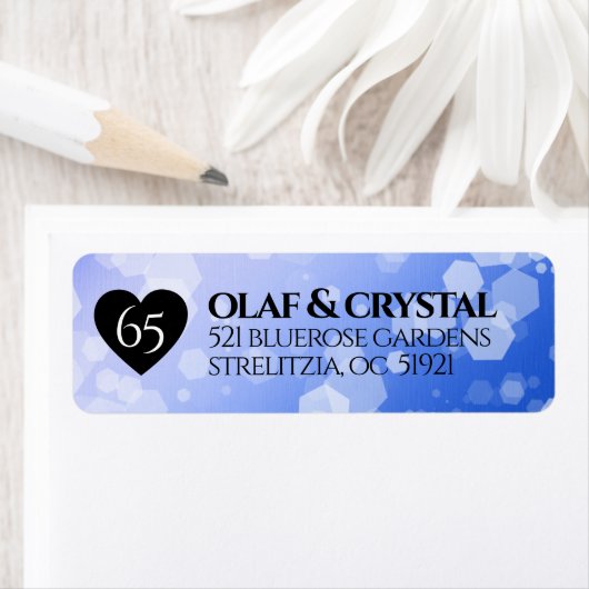 65エレガントth Blue Sapphire 結婚's Anniversary ラベル (インサイチュ)