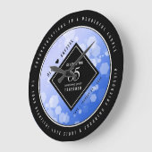 65エレガントth Blue Sapphire 結婚's Anniversary ラージ壁時計 (傾斜)