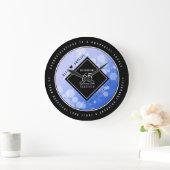 65エレガントth Blue Sapphire 結婚's Anniversary ラージ壁時計 (ホーム)