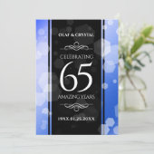 65エレガントth Blue Sapphire 結婚's Anniversary 招待状 (スタンド正面)