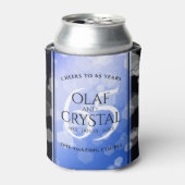 65エレガントth Blue Sapphire 結婚's Anniversary 缶クーラー (缶正面)
