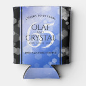 65エレガントth Blue Sapphire 結婚's Anniversary 缶クーラー (正面)