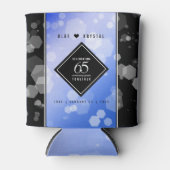 65エレガントth Blue Sapphire 結婚's Anniversary 缶クーラー (正面)