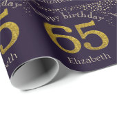 65グリッター金ゴールド誕生日包装紙 ラッピングペーパー (ロールコーナー)