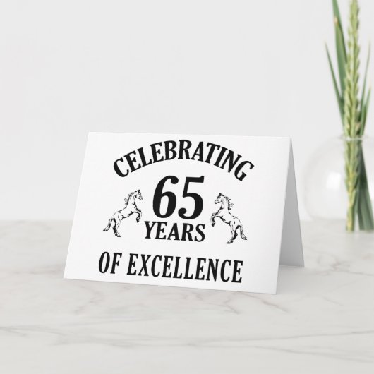 65スタイリッシュ番目の誕生日ギフトアイディア カード (正面)