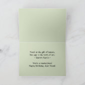 65ハッピーバースデーの猫のしっぽが池に カード (内部)