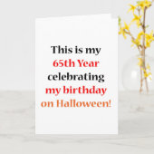 65ハロウィーン誕生日 カード (黄色い花)