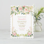 65パーソナライズされたTH女性誕生日招待状 招待状 (スタンド正面)