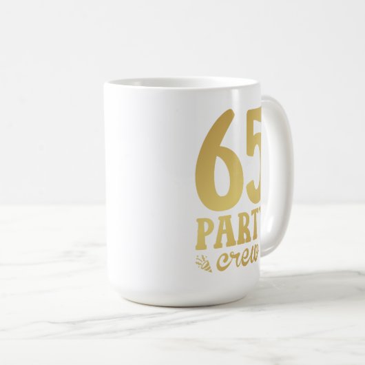 65パーティークルー65誕生日 コーヒーマグカップ (正面右)