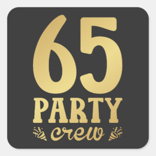 65パーティークルー65誕生日 スクエアシール