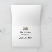 65ビューティフルアイアーズカウト《鳥》アメリカゴガラフラワー誕生日 カード (内部)