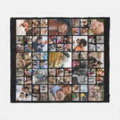 65フォトパーソナライズされたコラージュフリースブランケット フリースブランケット (正面(横))