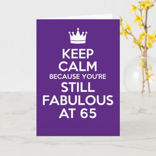 65保誕生日カードであなたは素晴らしい冷静 カード (黄色い花)