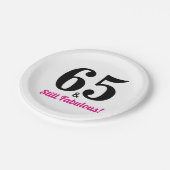 65及びまだすばらしい誕生会の紙皿 ペーパープレート (アングル)