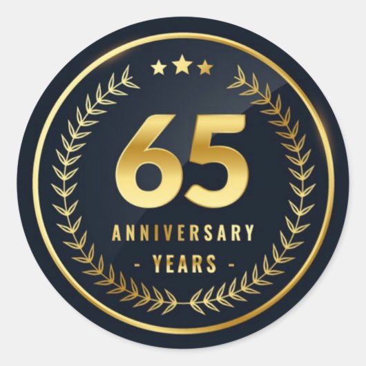 65周年封筒用シール ラウンドシール (正面)