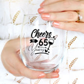 65周年結婚お祝い ステムなしワイングラス
