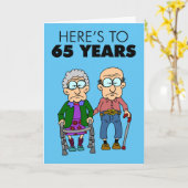 65周年結婚を迎える カード (黄色い花)