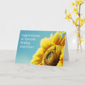 65周年結婚カードまたは任意の年表 カード (黄色い花)
