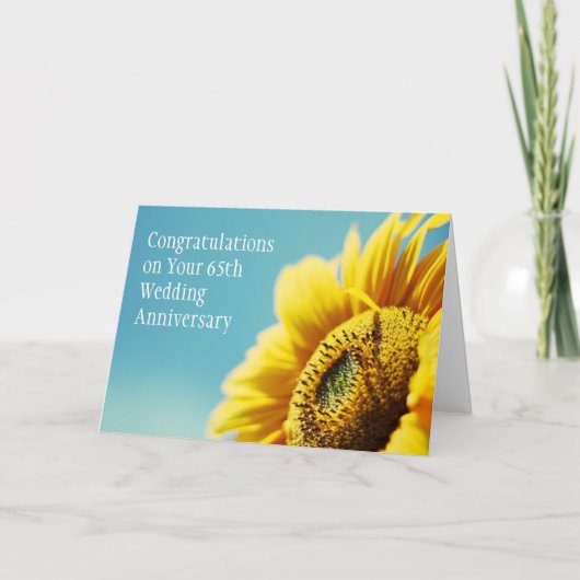 65周年結婚カードまたは任意の年表 カード (正面)