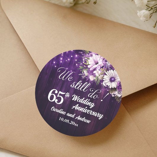 65周年結婚記念日のイルミネーション ラウンドシール