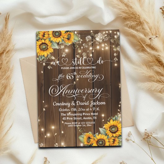 65周年結婚記念日のイルミネーション 私たちは今も 招待状