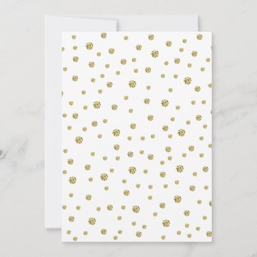 65周年結婚記念日のサプライズ - 白&金 招待状 (裏面)