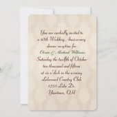 65周年結婚記念日のバラ 招待状 (裏面)