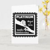 65周年結婚記念日の伝統的な青いサファイア カード (黄色い花)