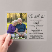 65周年結婚記念日の写真 アクリル招待状 (インサイチュ (ポータブル))
