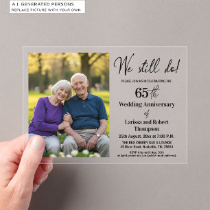 65周年結婚記念日の写真 アクリル招待状