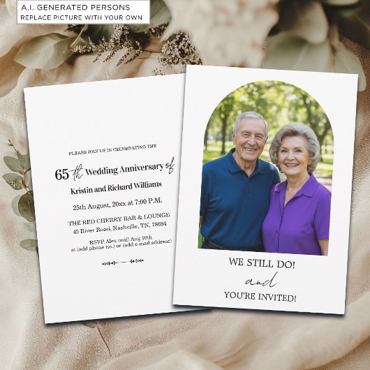 65周年結婚記念日の写真 招待状