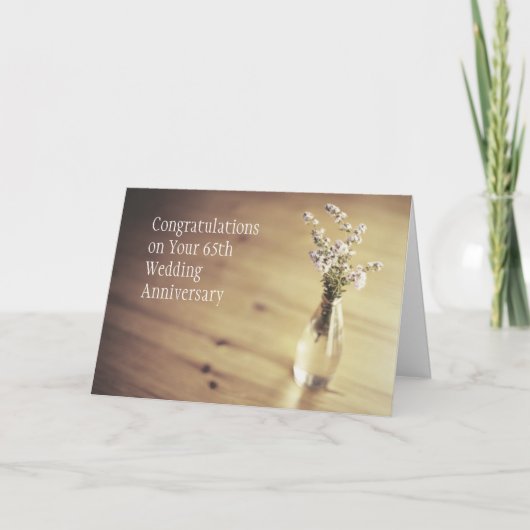 65周年結婚記念日カード カード (正面)