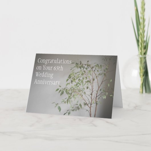 65周年結婚記念日カード カード (正面)