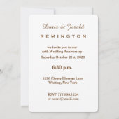 65周年結婚記念日スカイブルー ローズ A05 招待状 (裏面)