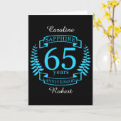 65周年結婚記念日 サファイア カード (黄色い花)