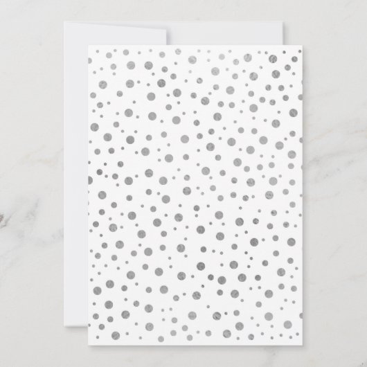 65周年結婚記念日 - シルバー&ホワイト 招待状 (裏面)