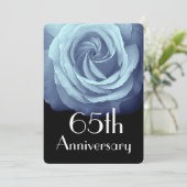 65周年結婚記念日 スカイブルー ローズ A05 招待状 (スタンド正面)