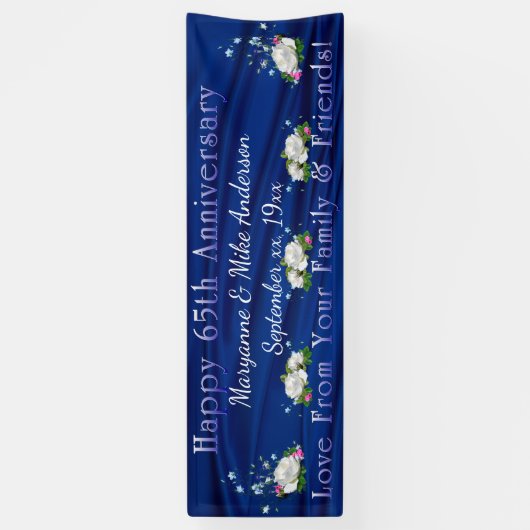 65周年記念ホワイトローズサファイアカスタム 横断幕 (縦)