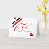 65周年記念モダン（鳥） カード (黄色い花)