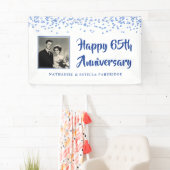 65周年記念写真青グリッター紙吹雪 横断幕 (インサイチュ)