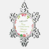 65周年記念結婚の花 スノーフレークピューターオーナメント (右)